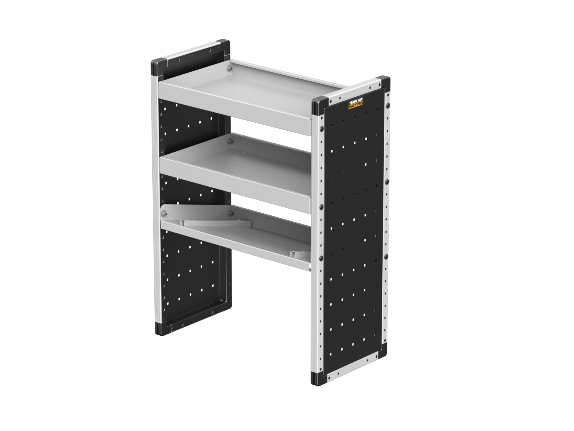Trade Van Racking - Single Unit -2 Straight Shelves & 1 Angled Shelf - 750mm (w) x 1009mm (h) - TVR-103