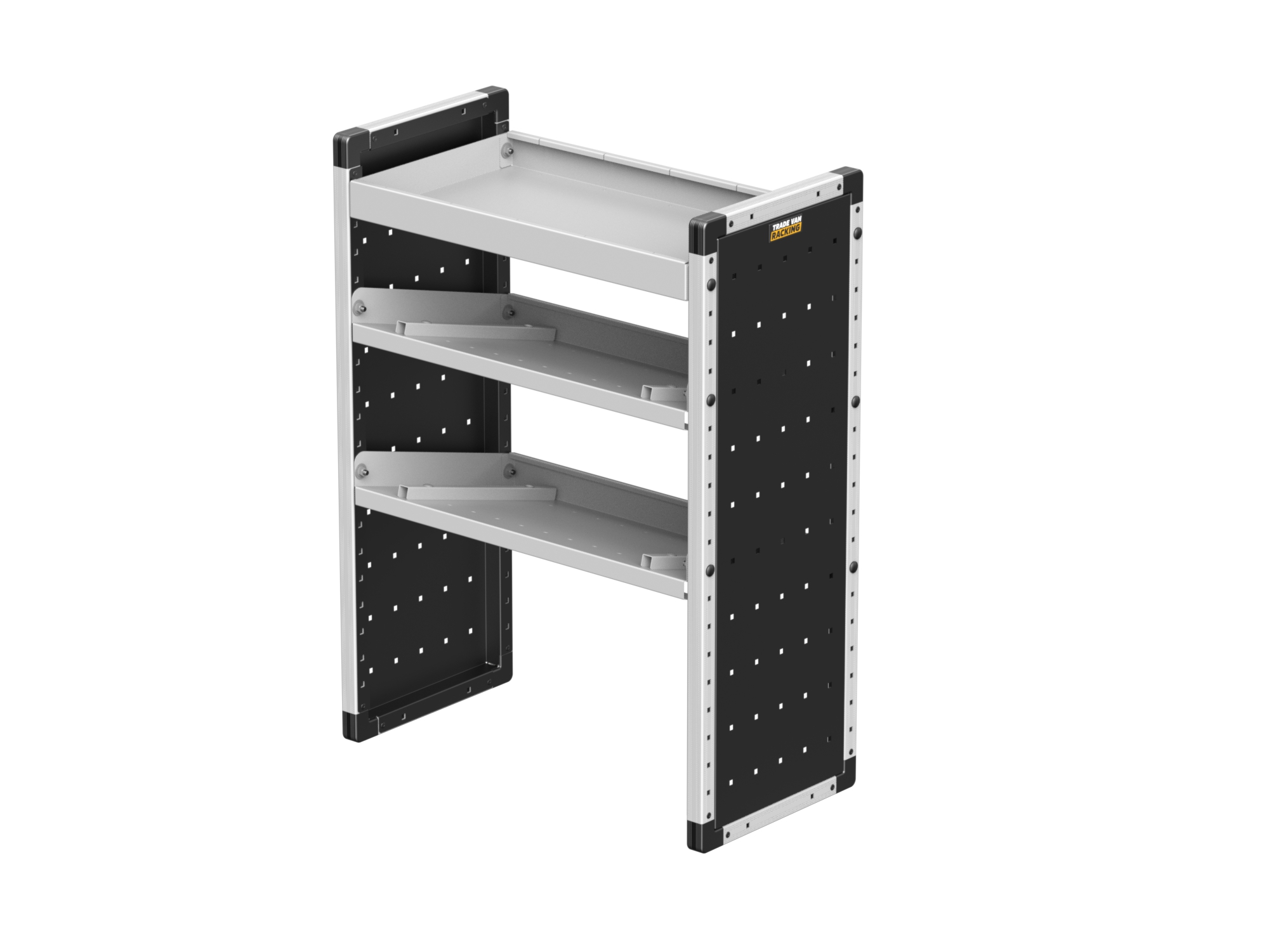 Trade Van Racking - Single Unit - 1 Straight Shelf & 2 Angled Shelves - 750mm (w) x 1009mm (h) - TVR-104