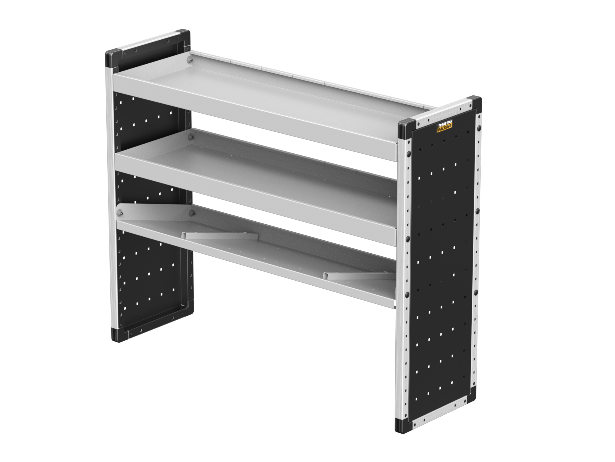 Trade Van Racking - Single Unit - 2 Straight Shelves & 1 Angled Shelf - 1250mm (w) x 1009mm (h) - TVR-303