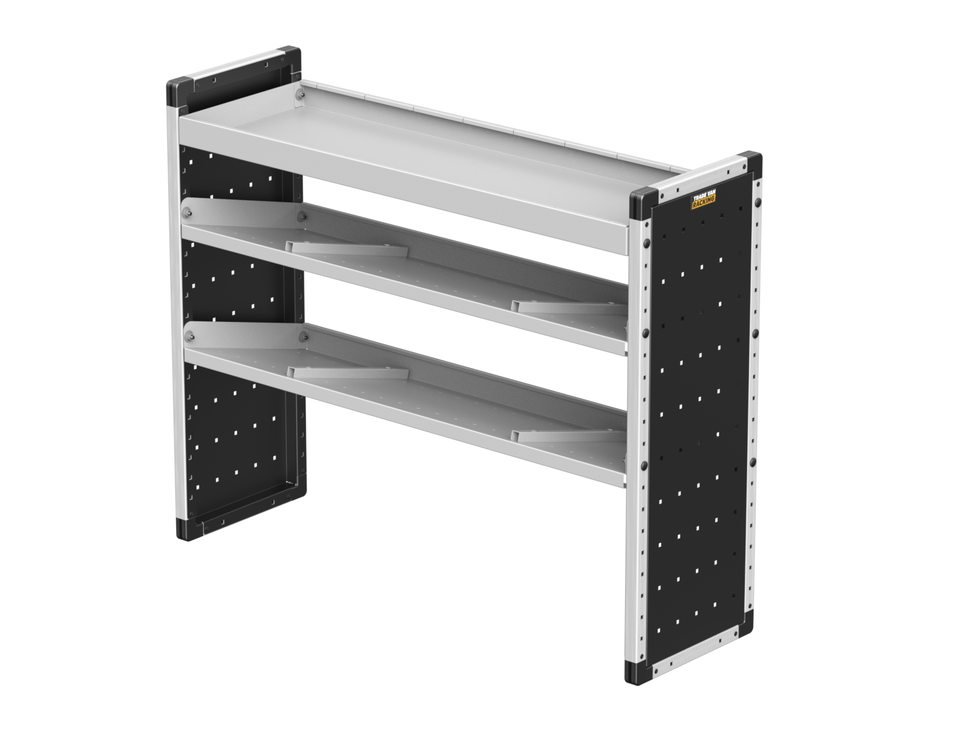 Trade Van Racking - Single Unit - 1 Straight Shelf & 2 Angled Shelves - 1250mm (w) x 1009mm (h) - TVR-304