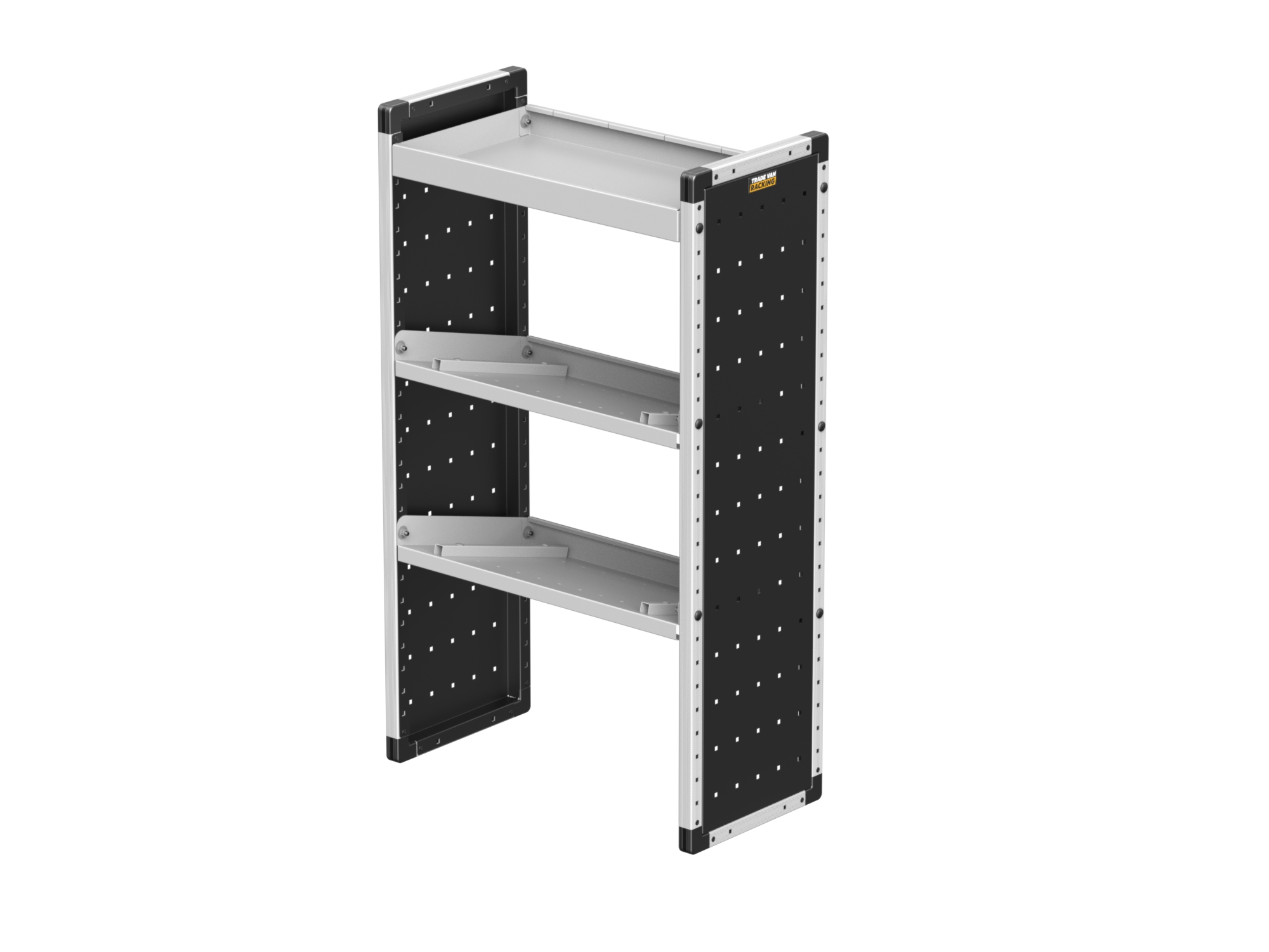 Trade Van Racking - Single Unit - 1 Straight Shelf & 2 Angled Shelves - 750mm (w) x 1279mm (h) - TVR-404