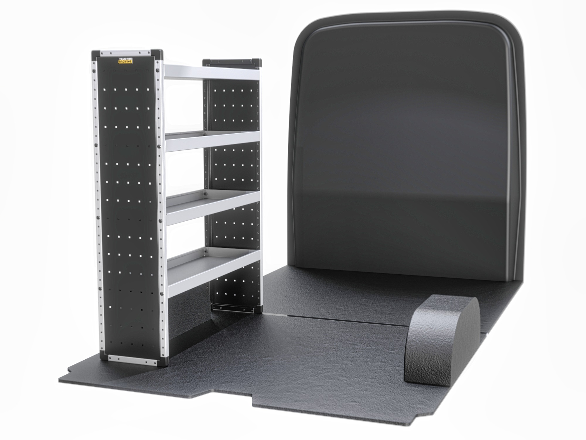 Trade Van Racking - Ford Transit 2014 On MWB Medium Roof (L2H2) - Bronze - Passenger Side - TVR-B-006-NS