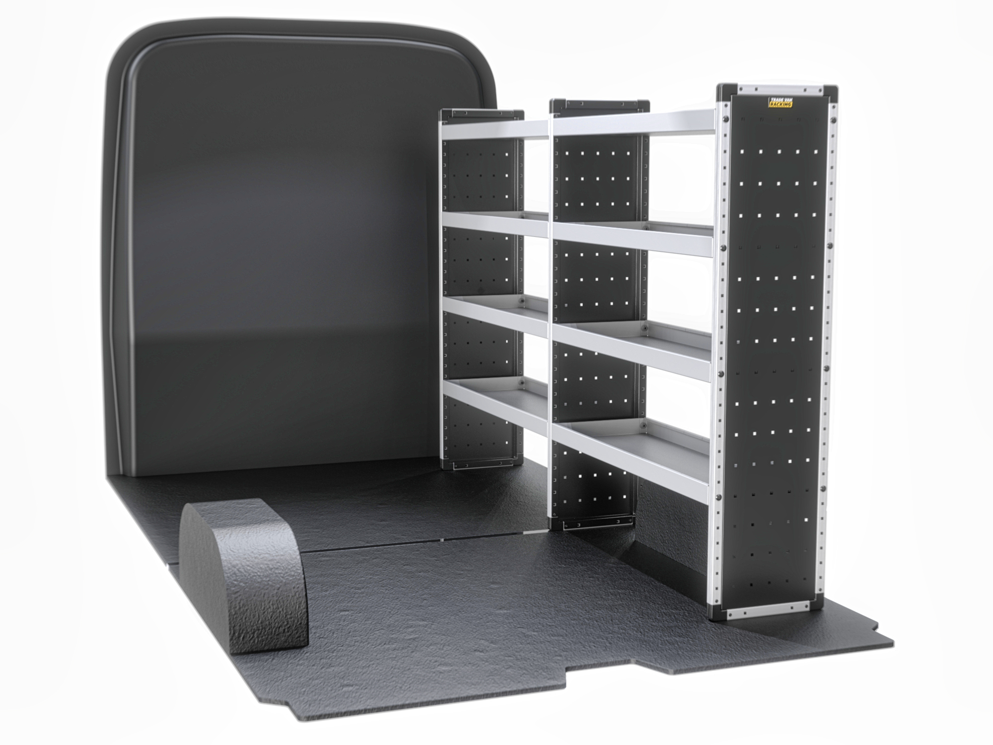 Trade Van Racking - Ford Transit 2014 On MWB Medium Roof L2H2 - Bronze - Drivers Side - TVR-B-006-OS