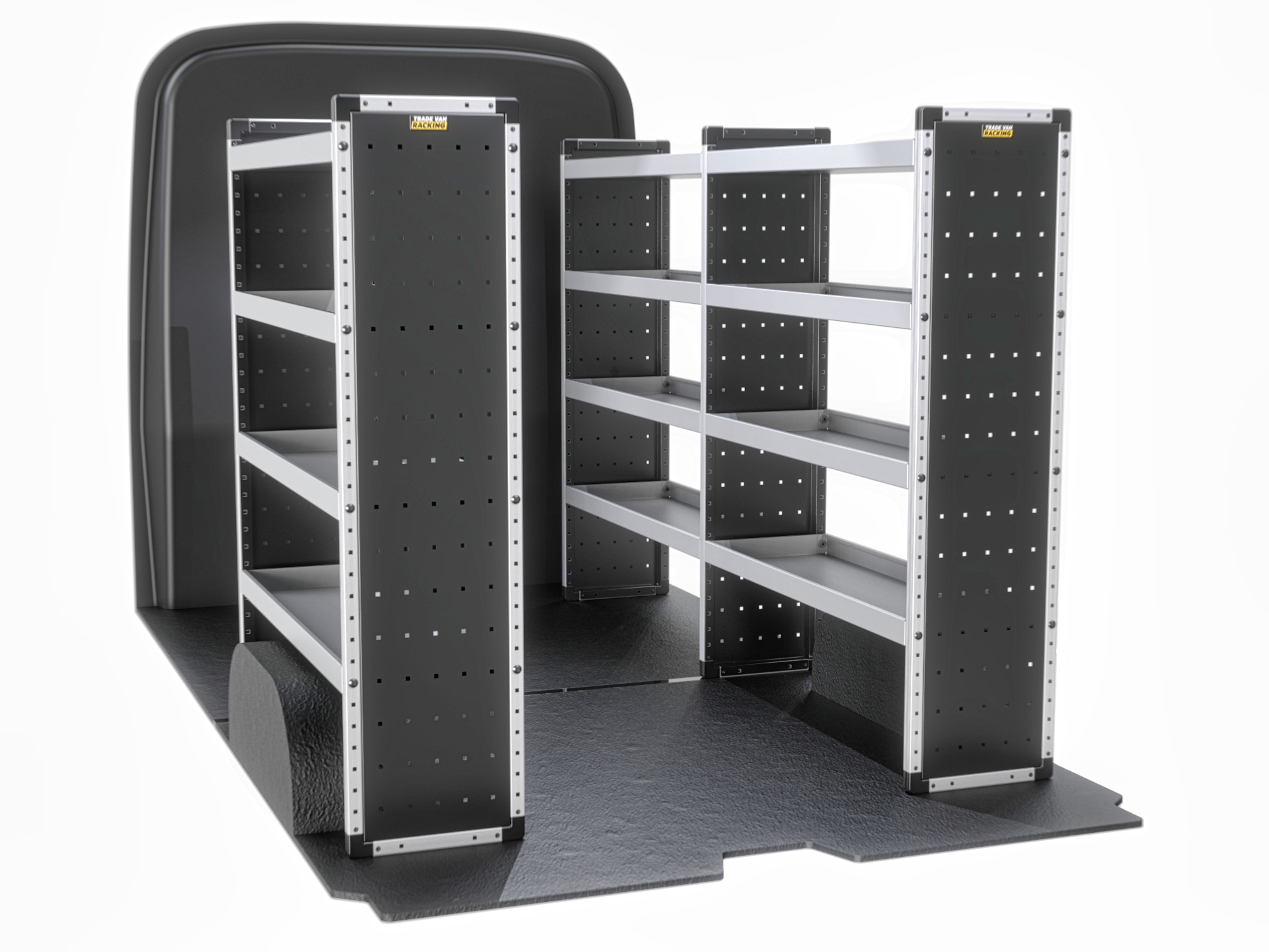 Trade Van Racking - Ford Transit 2014 On MWB Mediurm Roof (L2H2) - Bronze - Full Kit - TVR-B-006