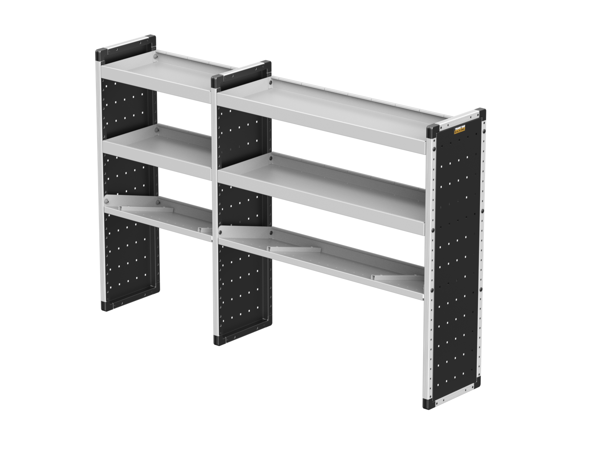 Trade Van Racking - Double Unit - 2 straight & 1 angled per bay - TVR-DBL-009