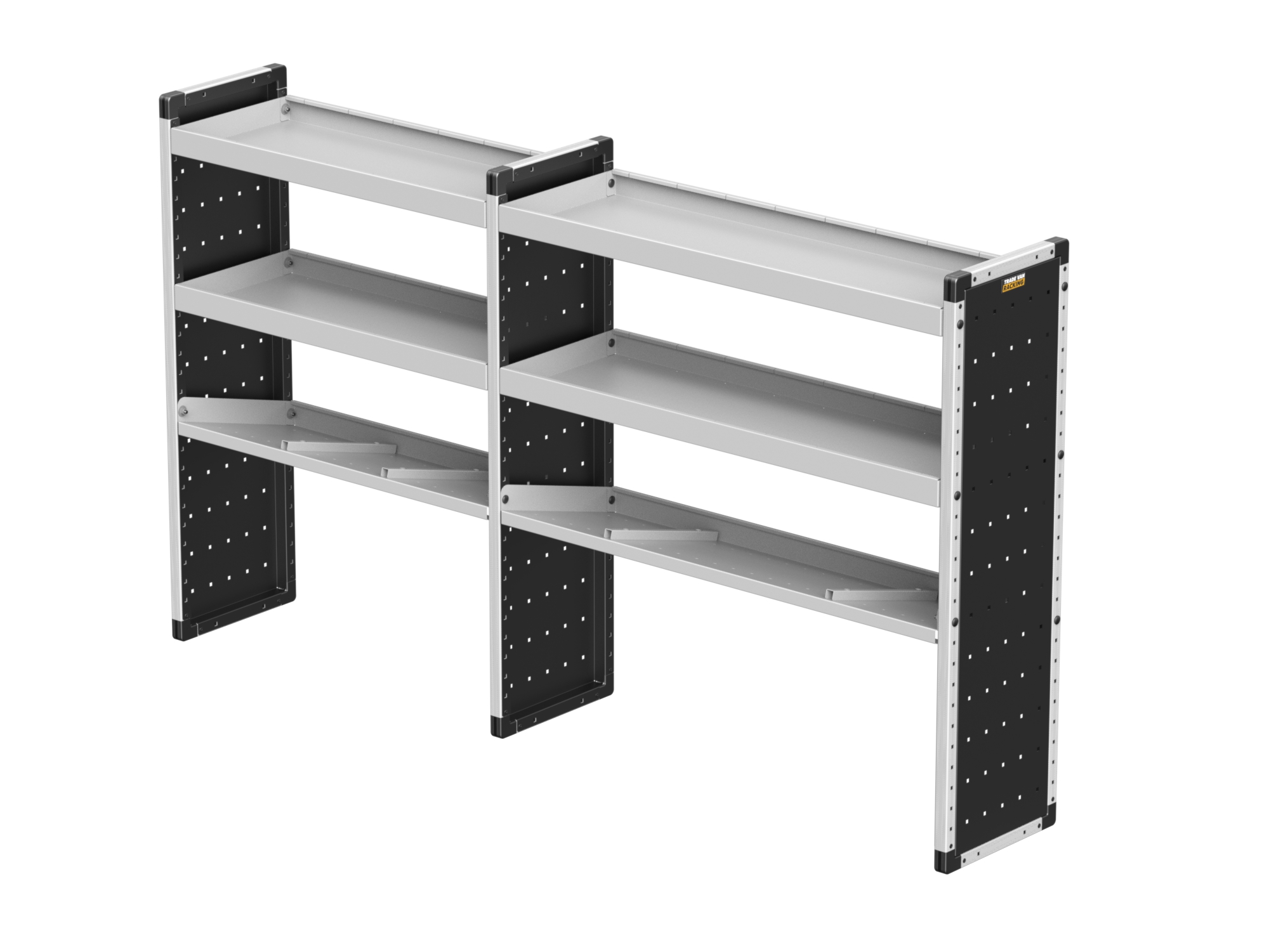 Trade Van Racking - Double Unit - 2 straight & 1 angled per bay - TVR-DBL-011