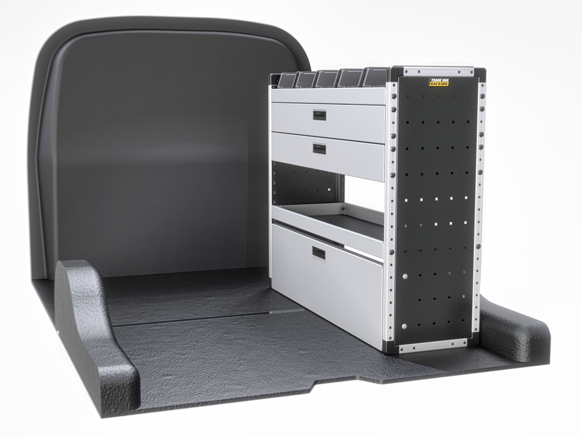 Trade Van Racking - Peugeot Partner 2018 On LWB (L2) - Gold - Drivers Side - TVR-G-002-OS