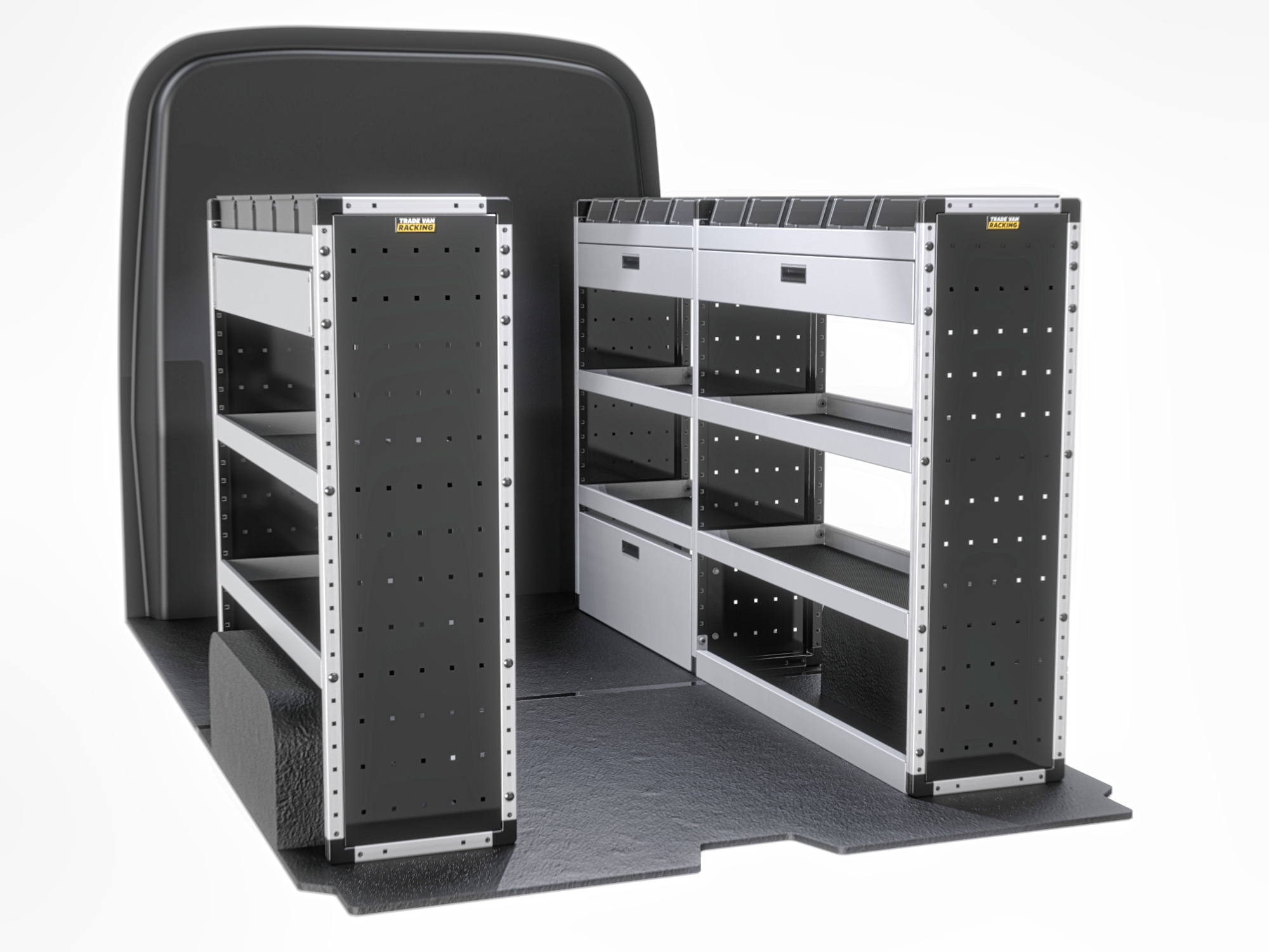 Trade Van Racking - Mercedes Sprinter 2018 On SWB Low Roof (L1H1) - Gold - Full Kit - TVR-G-004