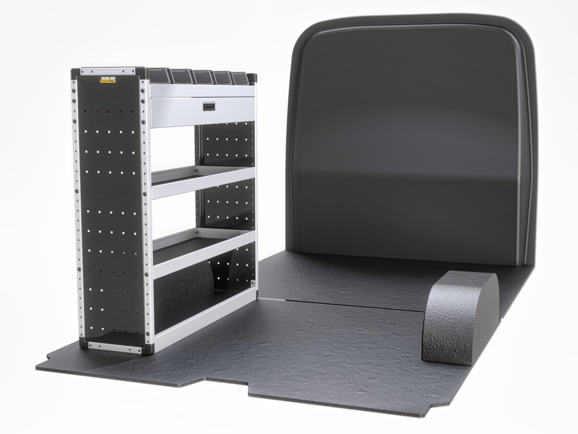 Trade Van Racking - Fiat Ducato 2006 On MWB Low Roof (L2H1) - Gold - Passenger Side - TVR-G-005-NS