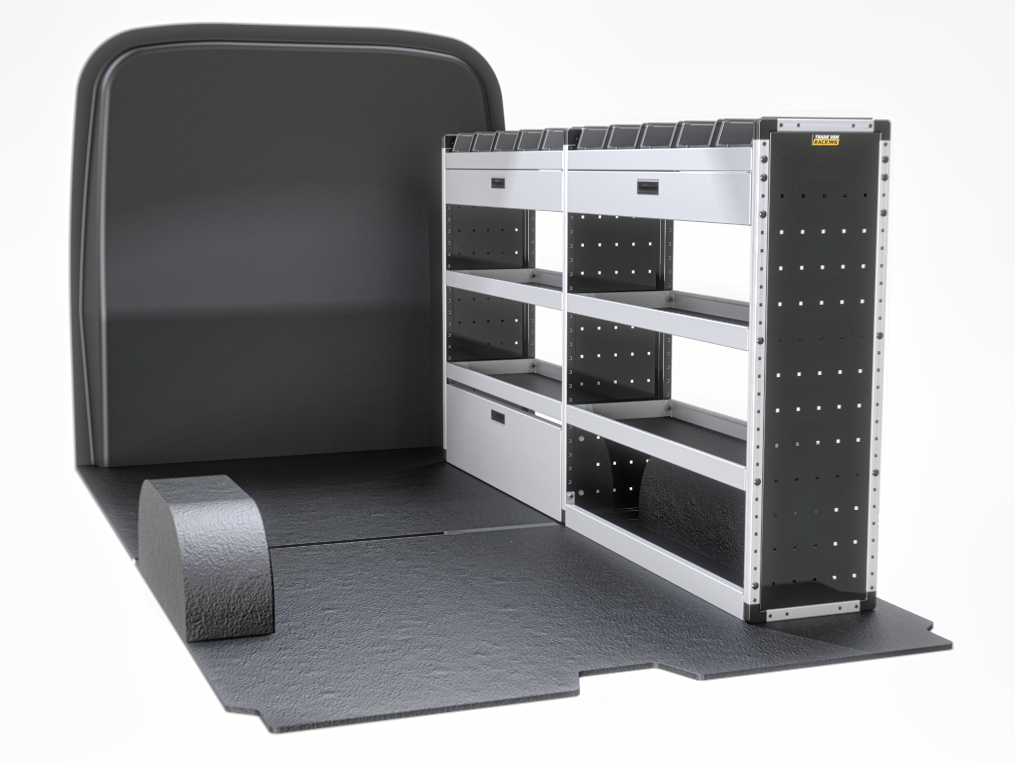 Trade Van Racking - Peugeot Boxer 2006 On MWB Low Roof (L2H1) - Gold - Drivers Side - TVR-G-005-OS