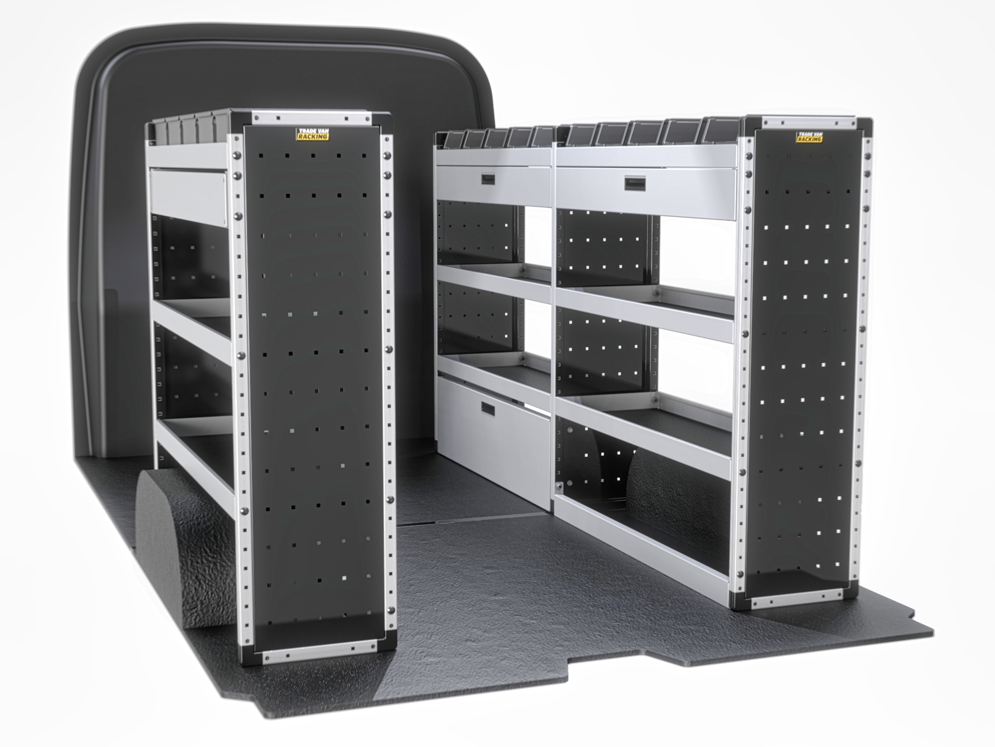 Trade Van Racking - Volkswagen Crafter 2017 On MWB Low Roof (L3H2) - Gold - Full Kit - TVR-G-005