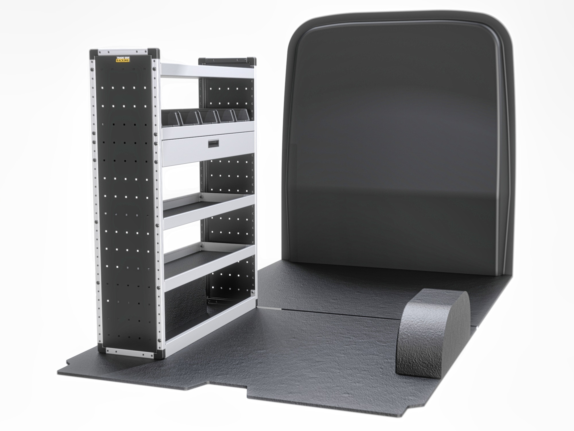 Trade Van Racking - Ford Transit 2014 On MWB Medium Roof (L2H2) - Gold - Passenger Side - TVR-G-006-NS