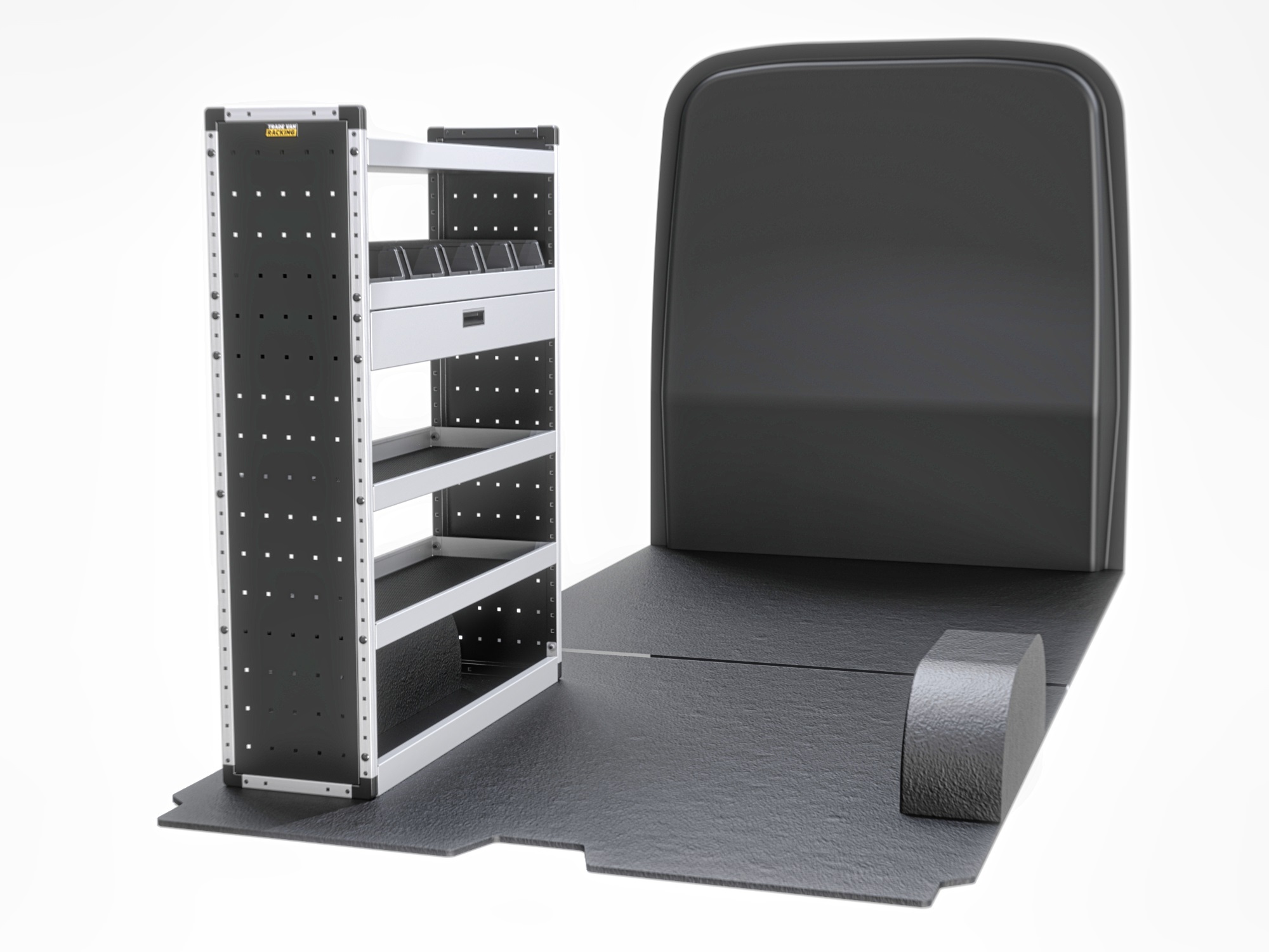 Trade Van Racking - Peugeot Boxer 2006 On LWB High Roof (L3H2) - Gold - Passenger Side - TVR-G-007-NS