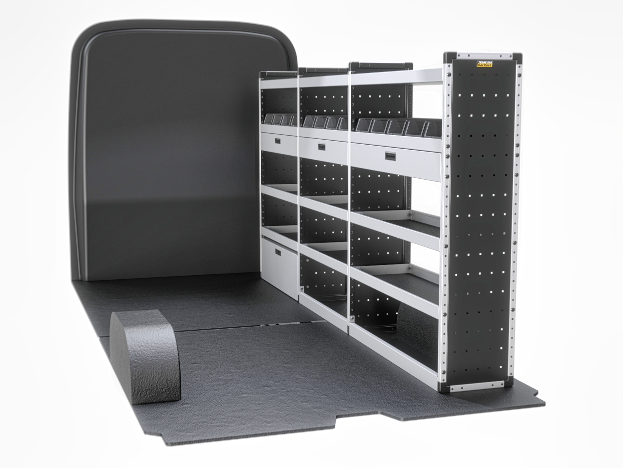 Trade Van Racking - Peugeot Boxer 2006 On LWB High Roof (L3H2) - Gold - Drivers Side - TVR-G-007-OS
