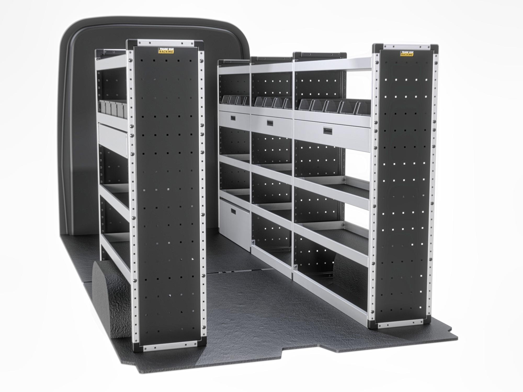 Trade Van Racking - Peugeot Boxer 2006 On LWB High Roof (L3H2) - Gold - Full Kit - TVR-G-007