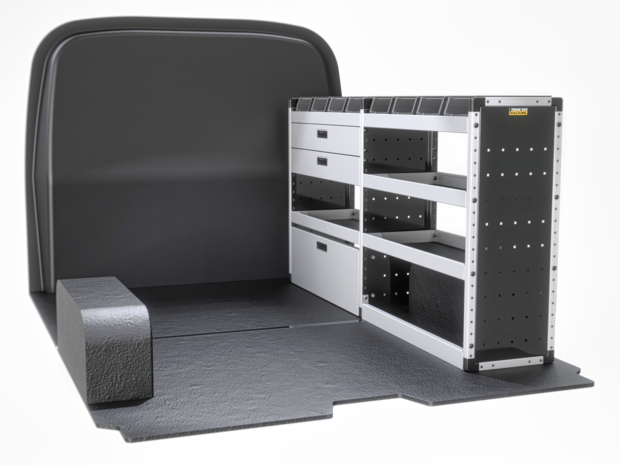Trade Van Racking - Ford Transit Custom 2013-2023 SWB Low Roof (L1H1) - Gold - Drivers Side - TVR-G-008-OS
