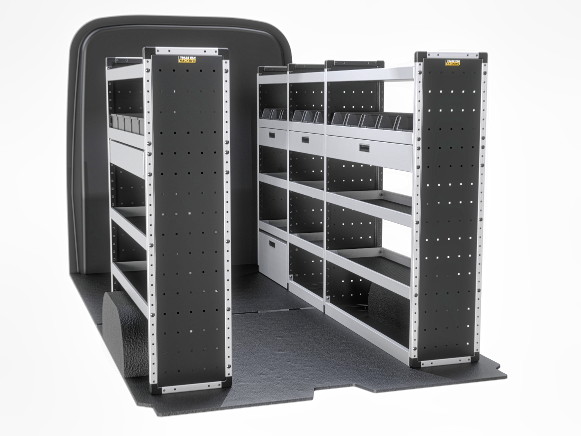 Trade Van Racking - Mercedes Sprinter 2018 On MWB Low Roof (L2H1) - Gold - Full Kit - TVR-G-014