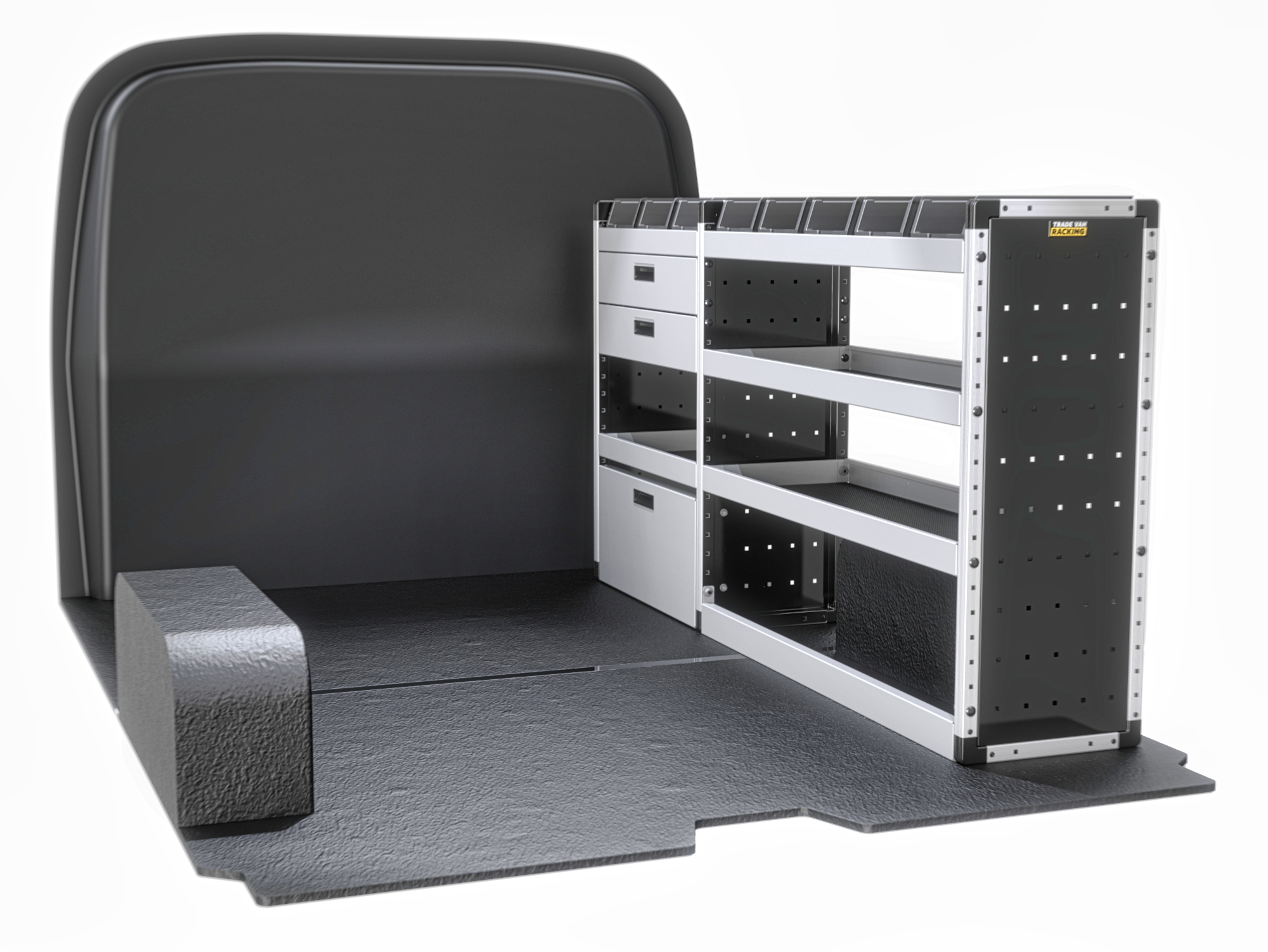 Trade Van Racking - Volkswagen Transporter T6 2015 On SWB (L1) - Gold - Drivers Side - TVR-G-017-OS