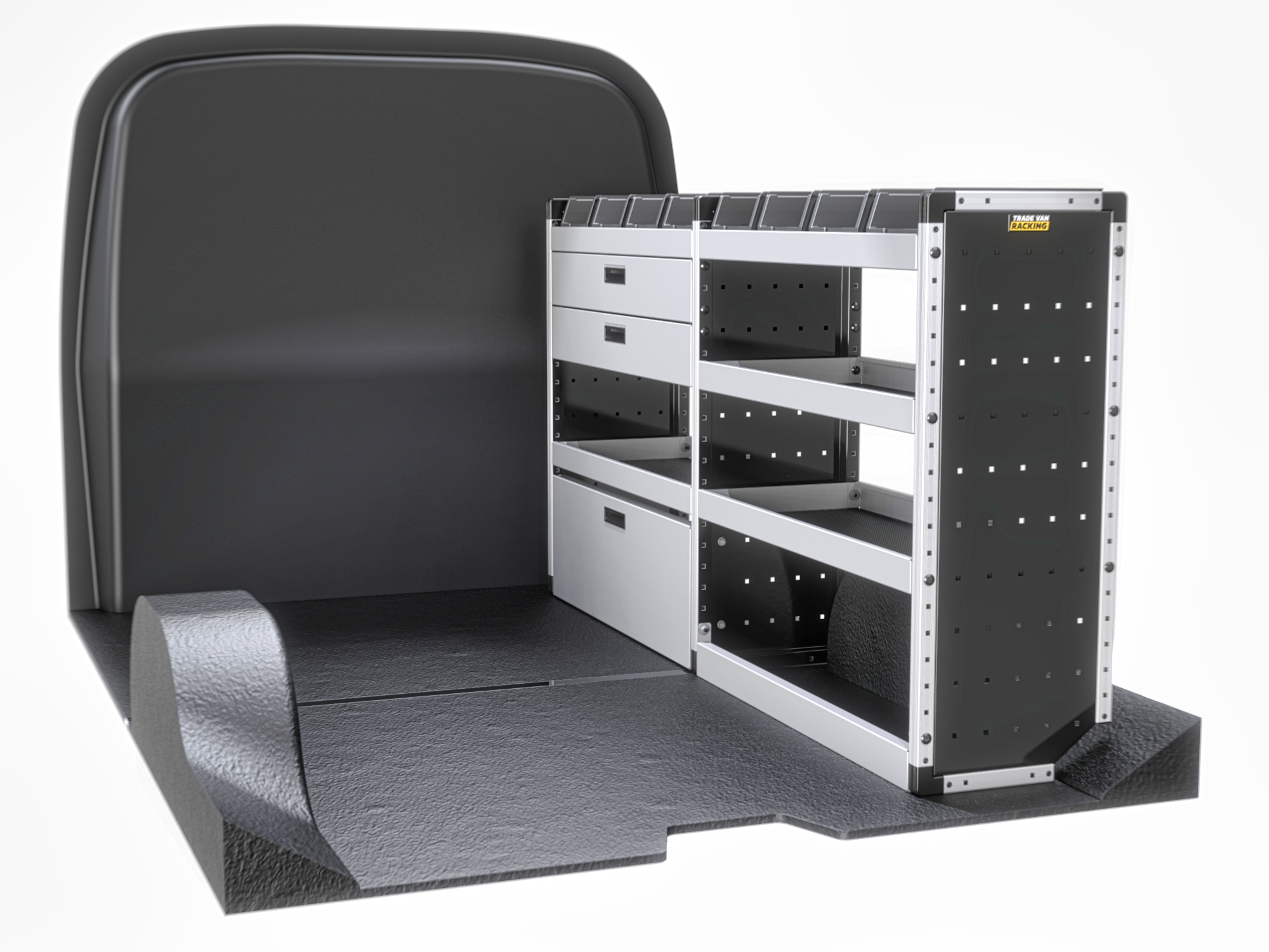 Trade Van Racking - Vauxhall Vivaro 2019 On SWB (L1) - Gold - Drivers Side - TVR-G-018-OS