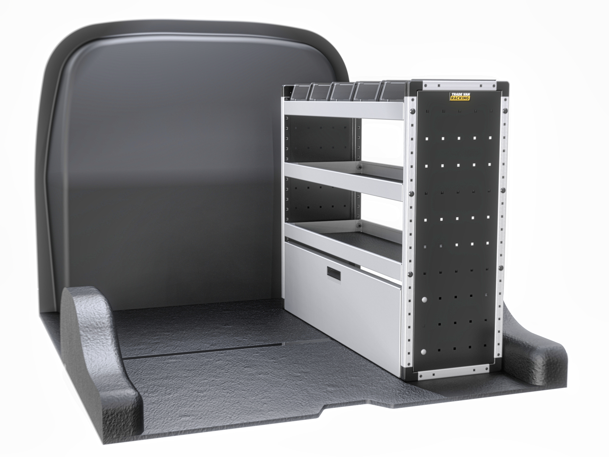 Trade Van Racking - Ford Transit Connect 2014-2024 SWB (L1) - Silver - Drivers Side - TVR-S-001-OS