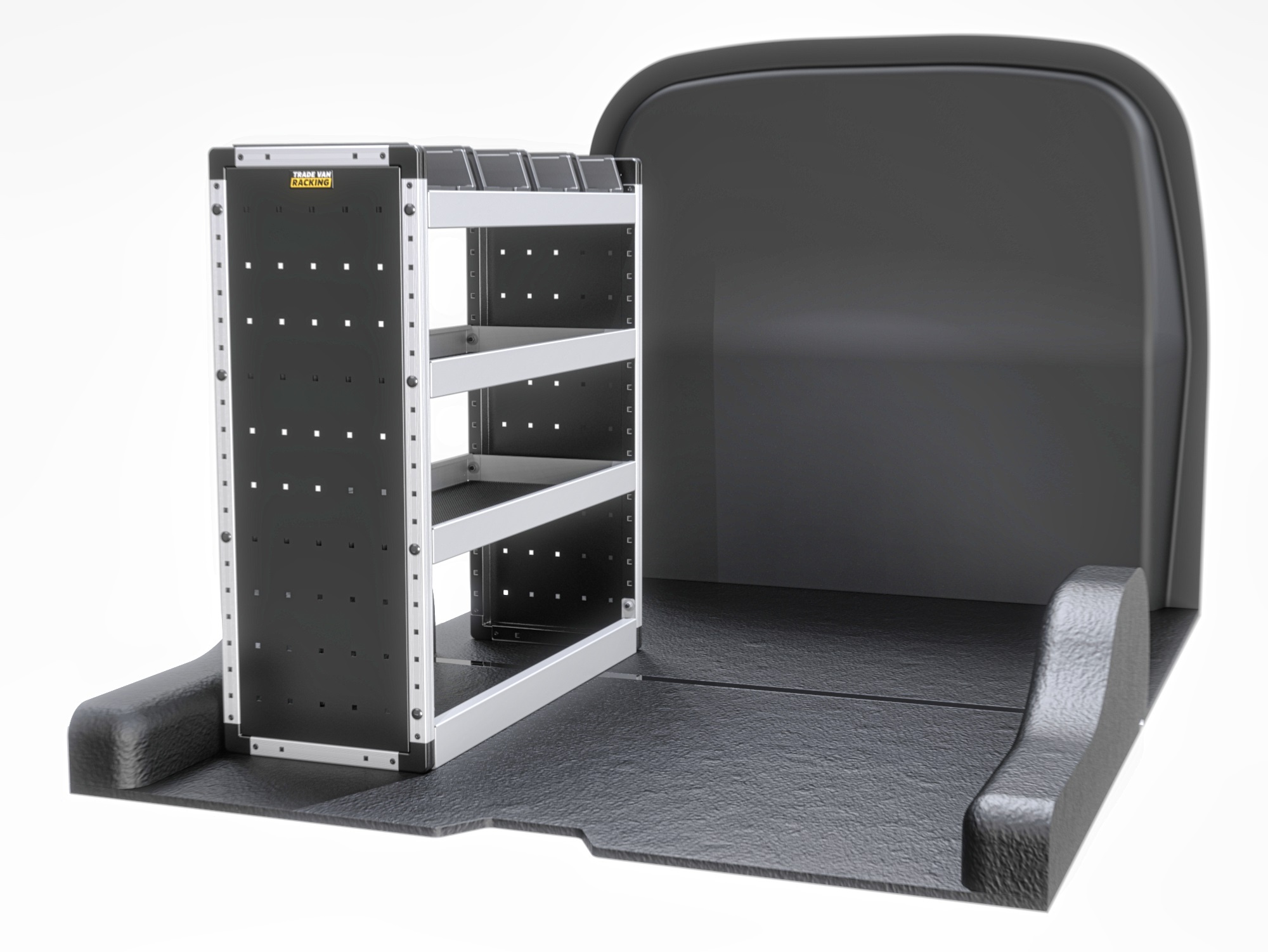 Trade Van Racking - Ford Transit Connect 2014-2024 LWB (L2) - Silver - Passenger Side - TVR-S-002-NS