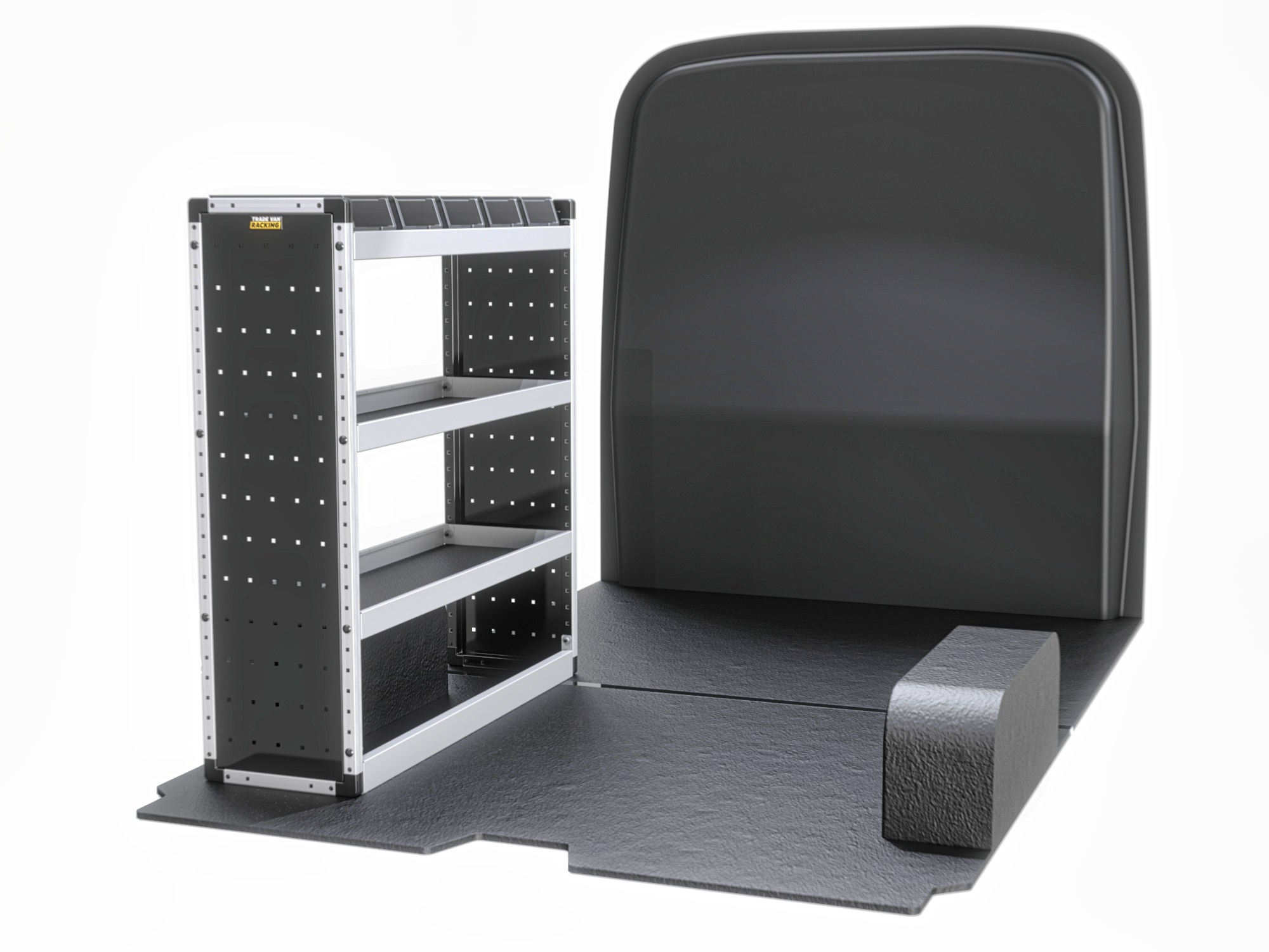 Trade Van Racking - Mercedes Sprinter 2018 On SWB Low Roof (L1H1) - Silver - Passenger Side - TVR-S-004-NS