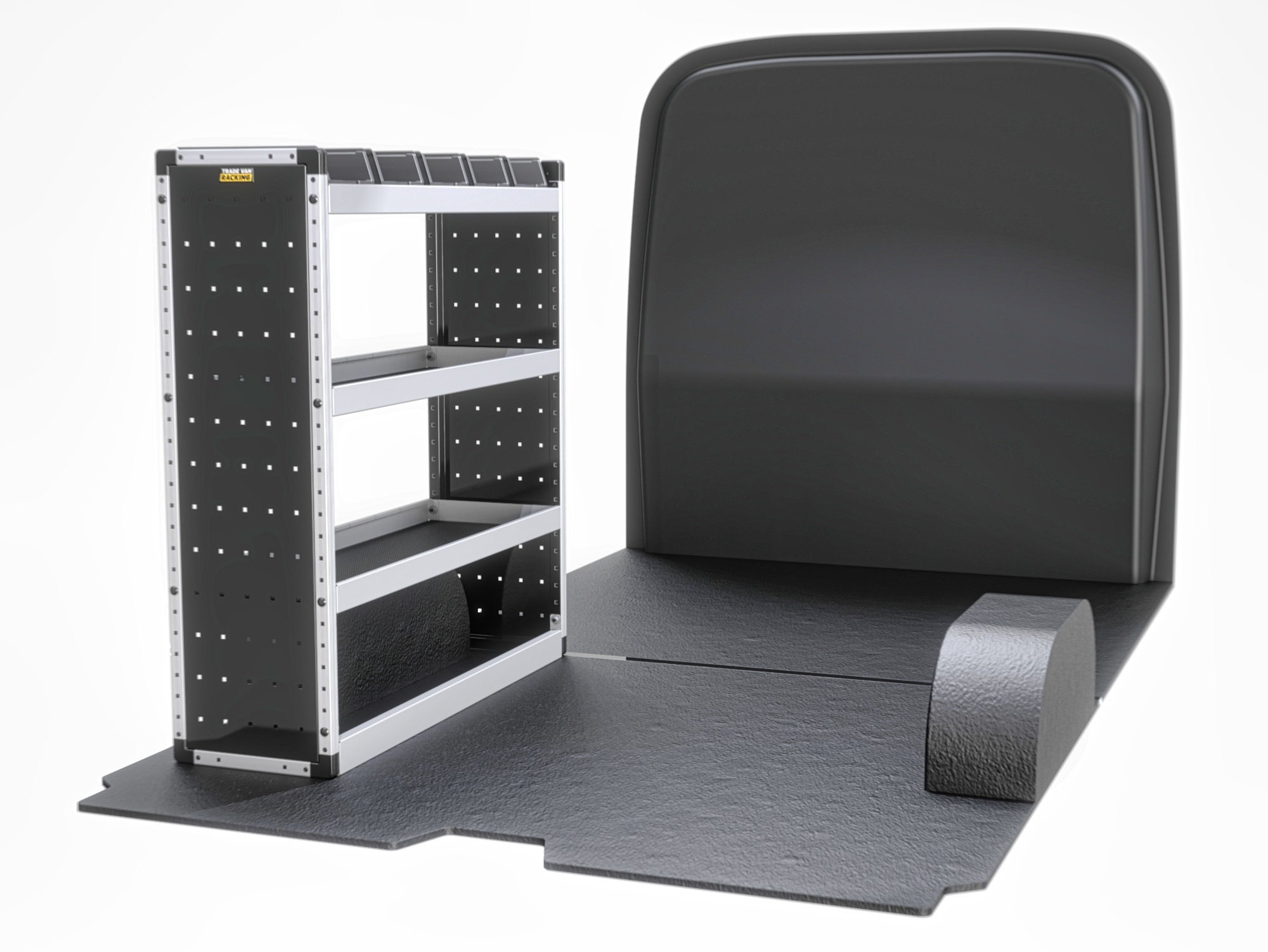 Trade Van Racking - Peugeot Boxer 2006 On MWB Low Roof (L2H1) - Silver - Passenger Side - TVR-S-005-NS