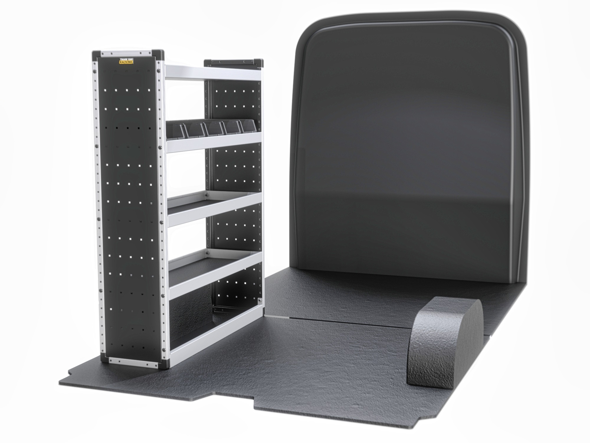 Trade Van Racking - Ford Transit 2014 On MWB Medium Roof (L2H2) - Silver - Passenger Side - TVR-S-006-NS