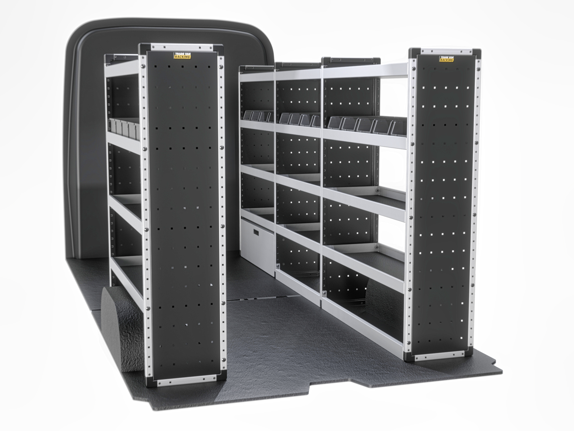 Trade Van Racking - Citroen Relay 2006 On LWB High Roof (L3H2) - Silver - Full Kit - TVR-S-007
