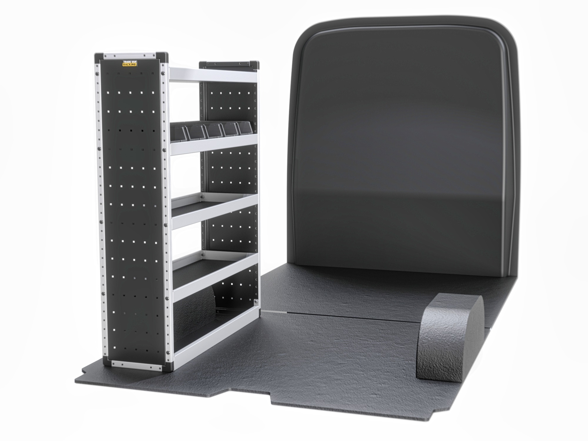 Trade Van Racking - Mercedes Sprinter 2018 On MWB Low Roof (L2H1) - Silver - Passenger Side - TVR-S-014-NS