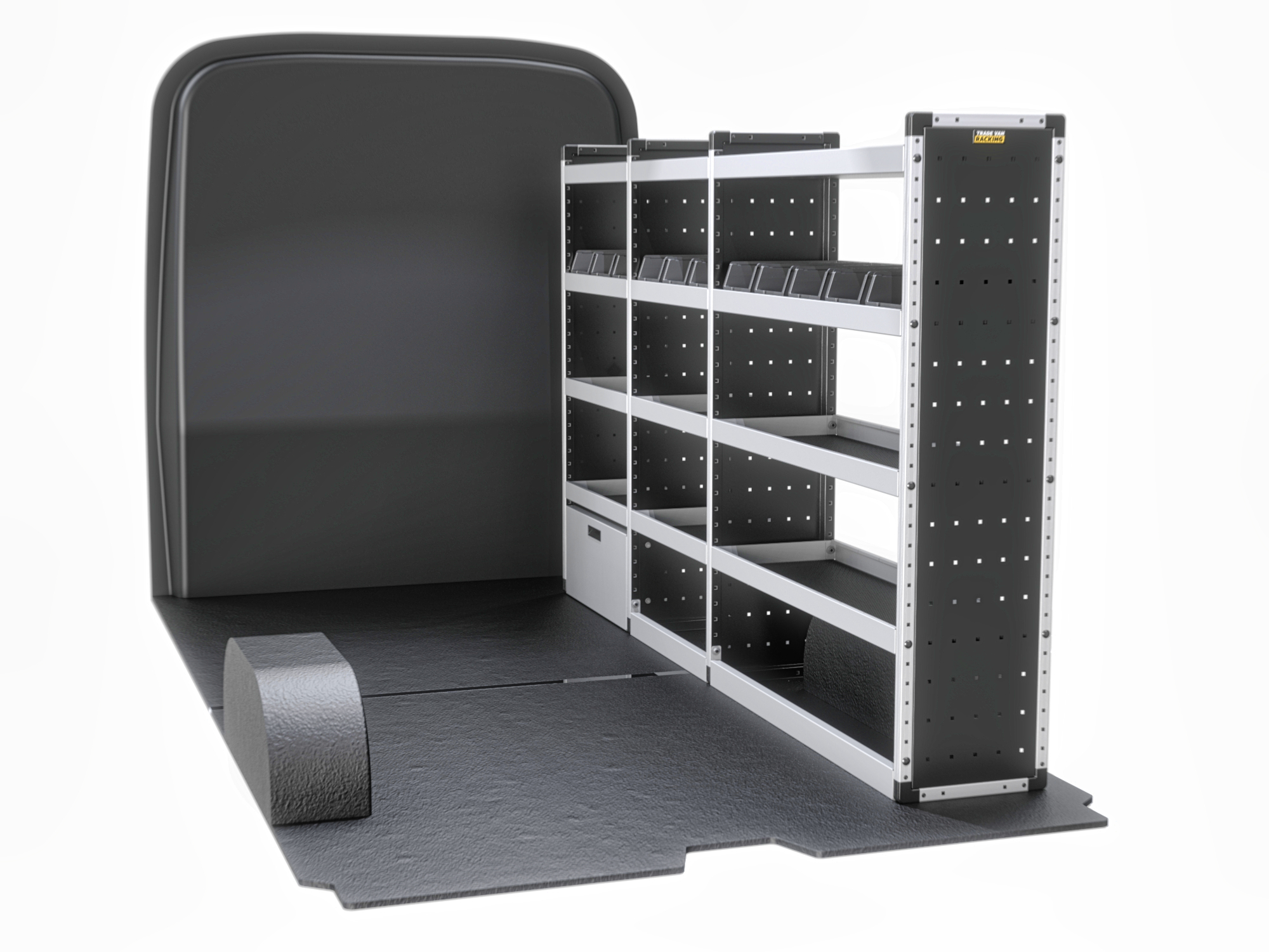 Trade Van Racking - Mercedes Sprinter 2018 On MWB Low Roof (L2H1) - Silver - Drivers Side - TVR-S-014-OS