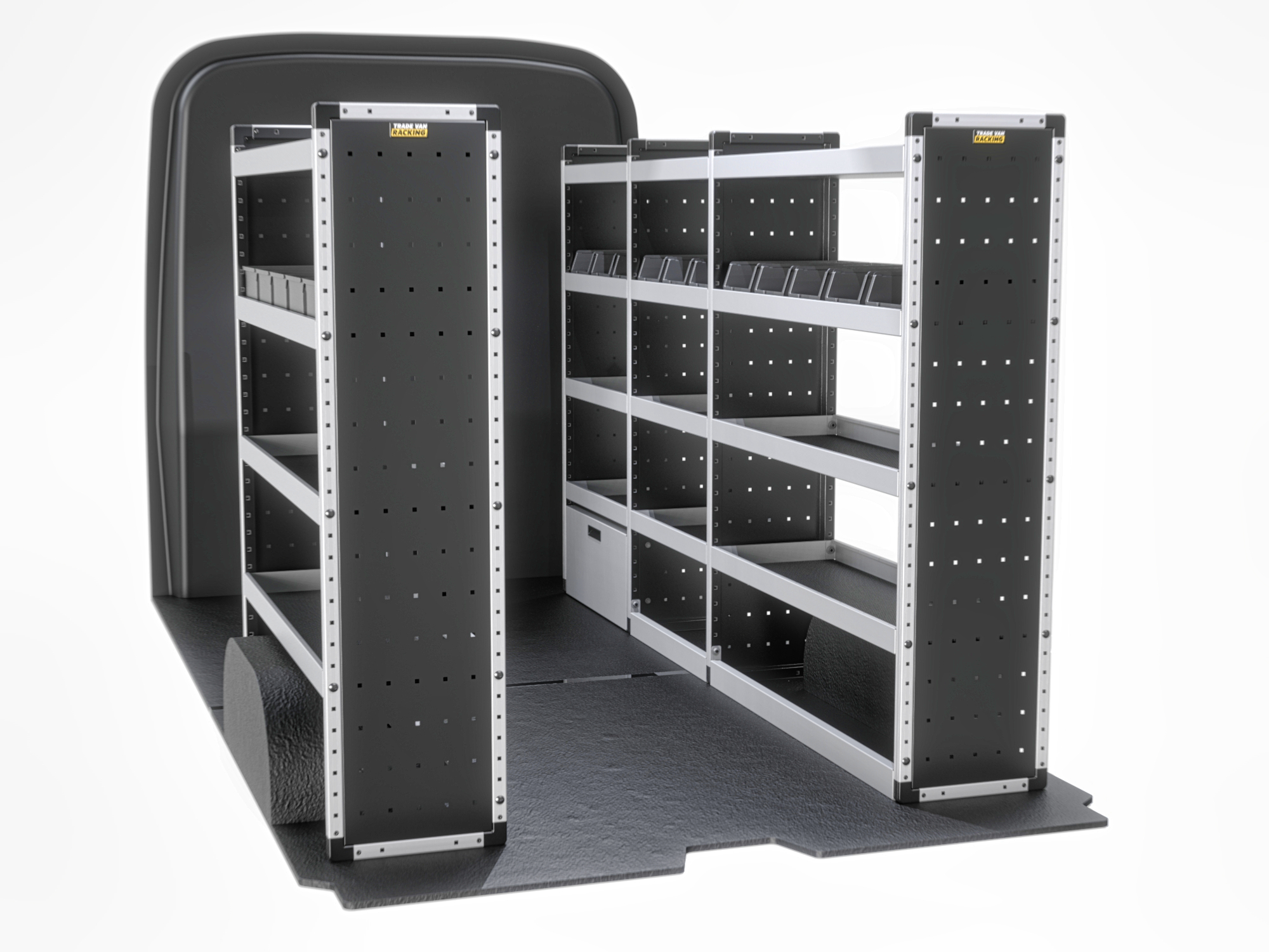Trade Van Racking - Mercedes Sprinter 2018 On MWB Low Roof (L2H1) - Silver - Full Kit - TVR-S-014