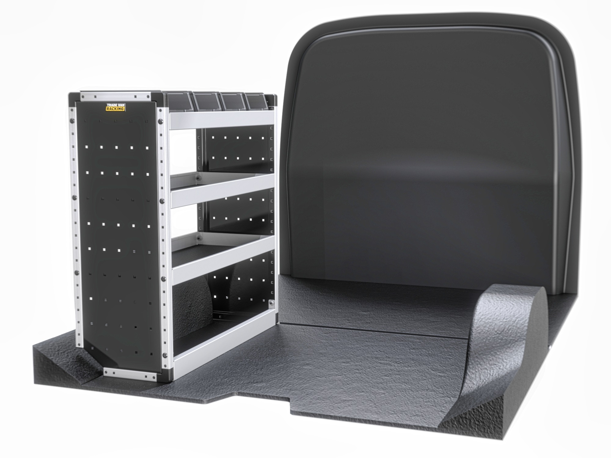 Trade Van Racking - Vauxhall Vivaro 2019 On SWB (L1) - Silver - Passenger Side - TVR-S-018-NS