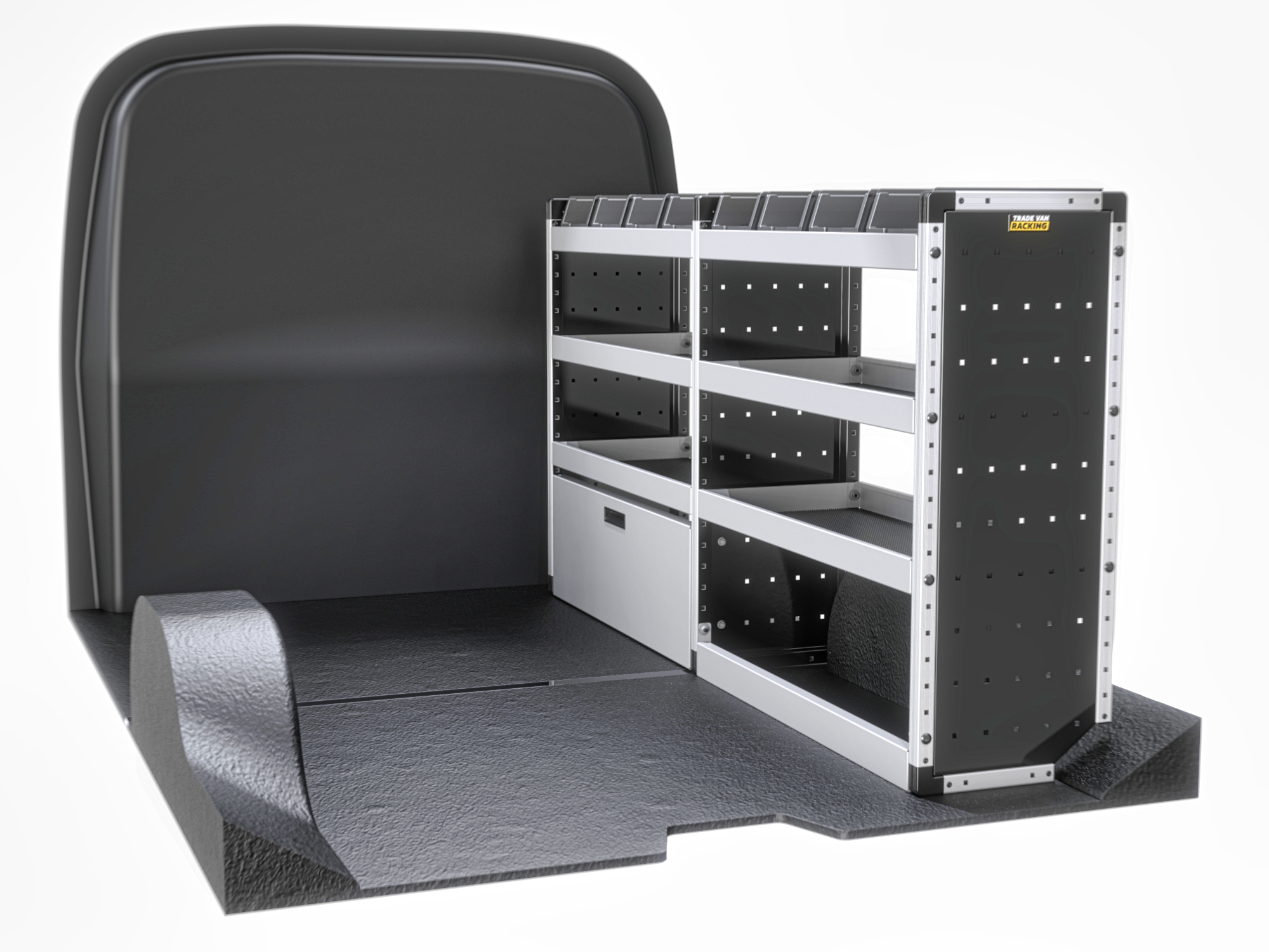 Trade Van Racking - Vauxhall Vivaro 2019 On SWB (L1) - Silver - Drivers Side - TVR-S-018-OS
