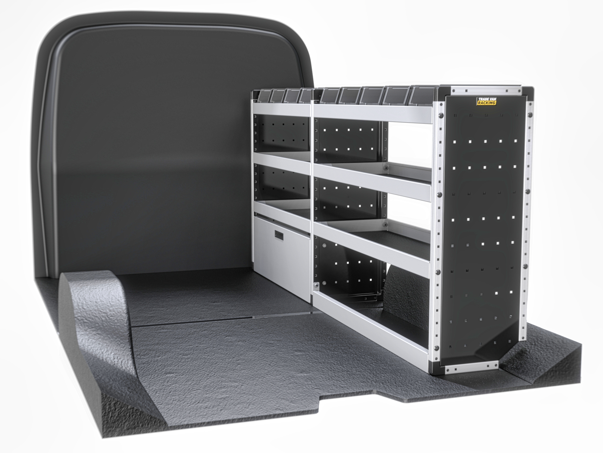 Trade Van Racking - Fiat Scudo Long XL 2022 On LWB (L2) - Silver - Drivers Side - TVR-S-019-OS
