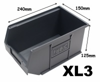 Ten XL3 Storage Container Plastic Bins Red