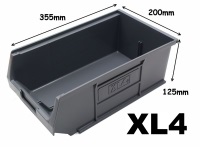 Ten XL4 Plastic Bin Storage Containers Blue
